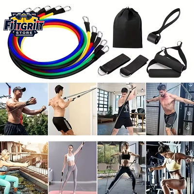 11-Piece Resistance Band Set with Accessories