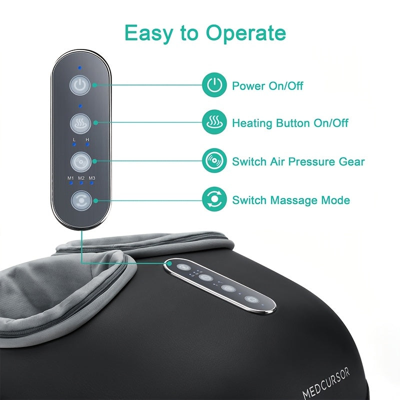 Medcursor Foot Massager Machine With Deep Kneading Shiatsu, Soothing Heat, Air Compression For Improved Foot Wellness, Ideal For Relaxation At Home, Perfect Gifts For Women And Man, As A Mother'S Day Gift For Parents