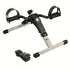 Portable Compact Foldable Exercise Bike folded for easy storage under desk