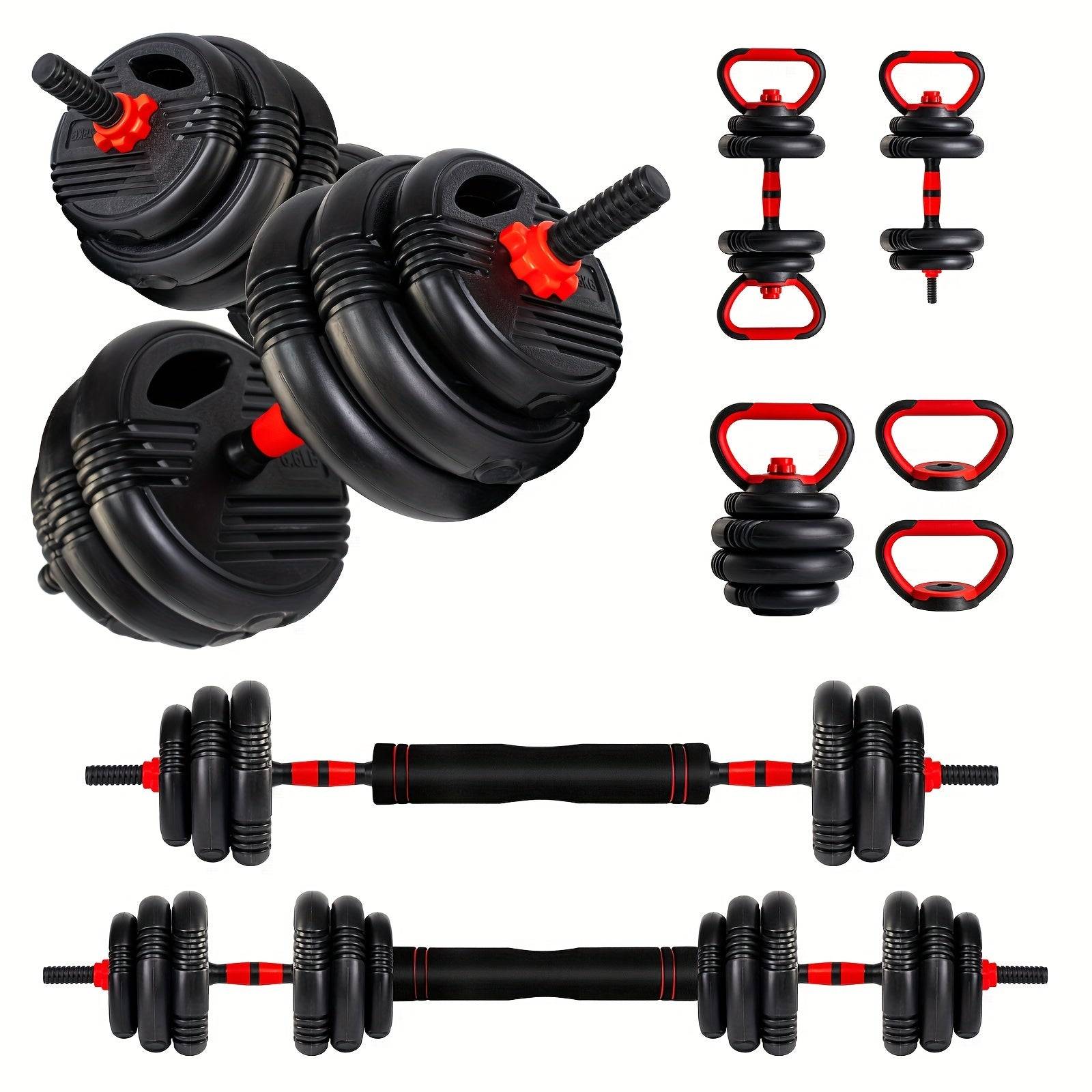 Space-saving Adjustable Dumbbell Set with multi-function fitness equipment features
