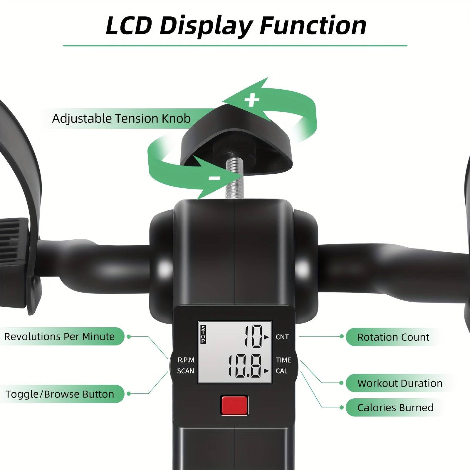 Mini pedal exerciser – Compact Foldable Exercise Bike with LCD display

