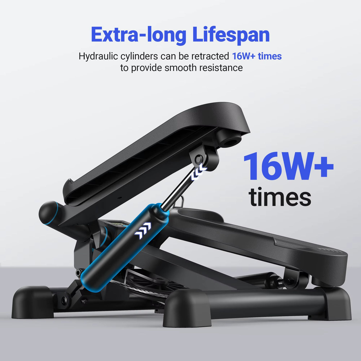 Mini Twist Stair Stepper with Resistance Bands – 330LBS Capacity Home Exercise Machine for Cardio & Strength Training