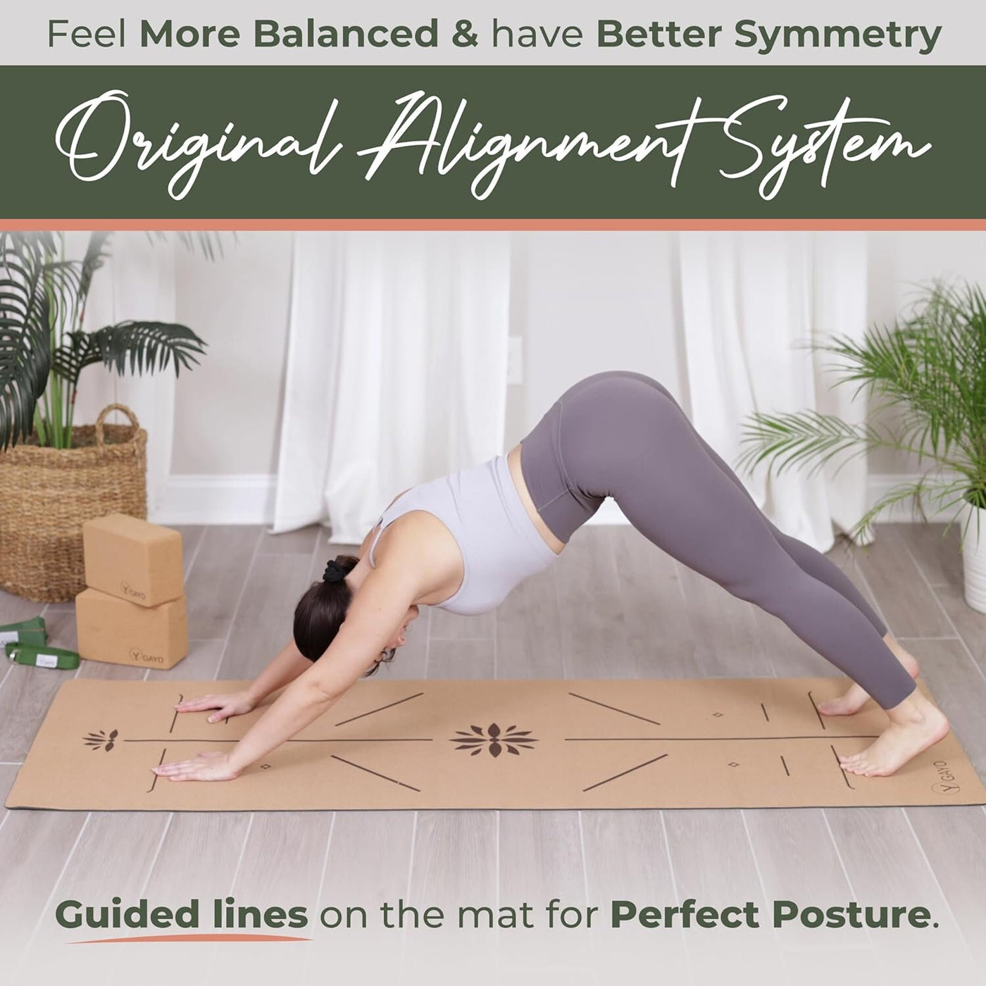 Ultimate Cork Yoga Kit – Eco-Friendly Large Mat with Alignment Lines, Blocks, Strap & Carry Strap – Premium Yoga Gift Set