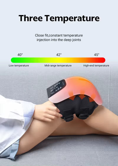 Rechargeable Knee Massager with LCD Touch Control – Air Compression, Kneading & Heating