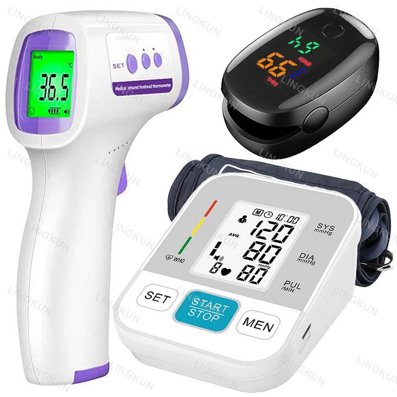 Digital Arm Blood Pressure Monitor | Automatic BP Cuff with Heart Rate & Pulse Sensor | Accurate Home Tensiometer - FitGritStore