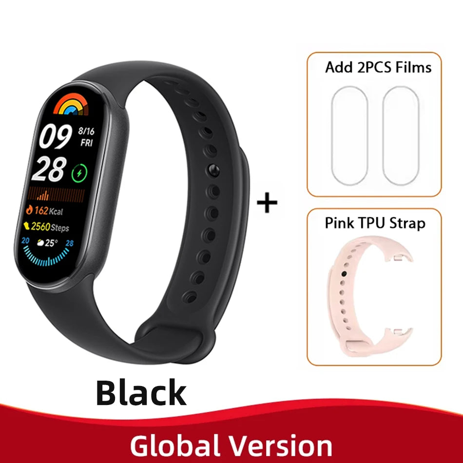 Global Version Xiaomi Band 9 | 1.62" AMOLED Smart Bracelet | 21-Day Battery, Blood Oxygen Monitor, Fitness Tracker