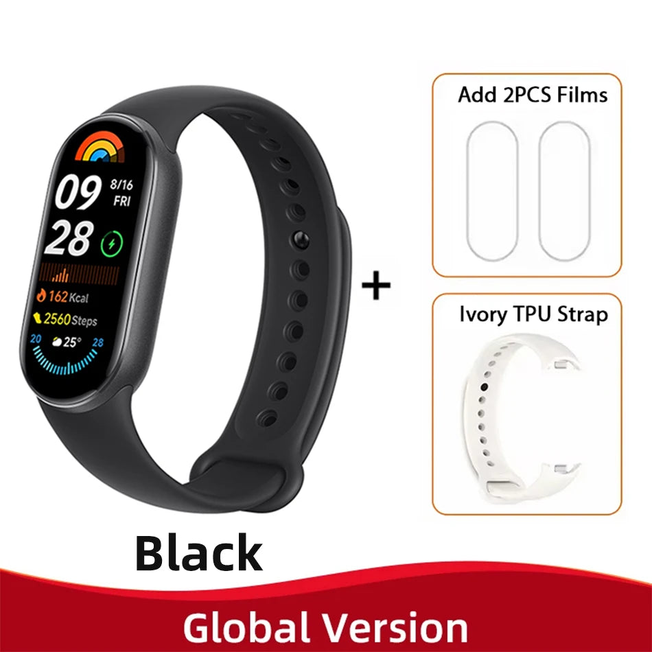 Global Version Xiaomi Band 9 | 1.62" AMOLED Smart Bracelet | 21-Day Battery, Blood Oxygen Monitor, Fitness Tracker