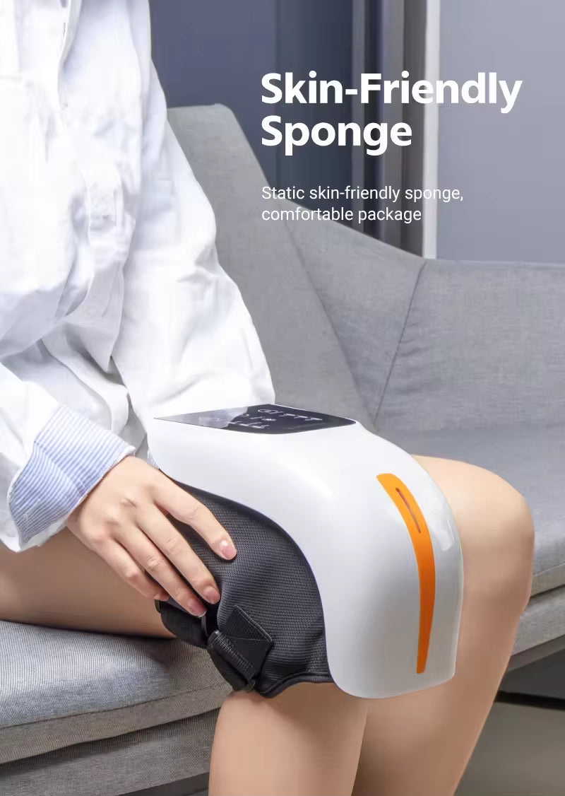 Rechargeable Knee Massager with LCD Touch Control – Air Compression, Kneading & Heating