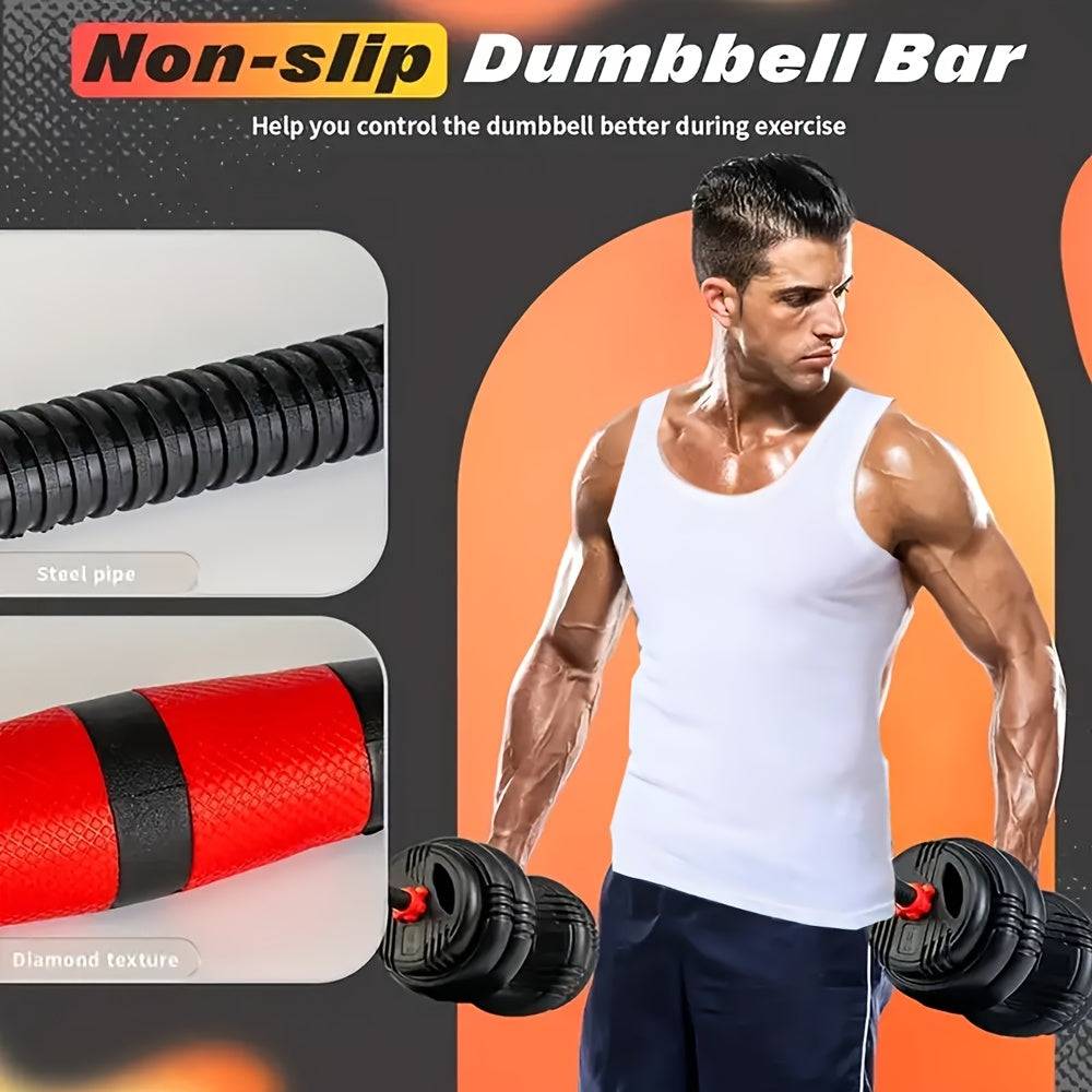 Adjustable Dumbbell Set with 20-90lbs weight range for home gym exercises

