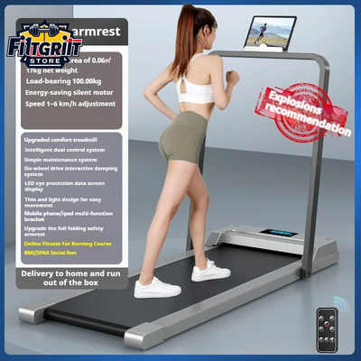 Compact Folding Electric Treadmill – Ultra-Quiet Walking Pad for Home Gym & Indoor Fitness – Slim Under Desk Treadmill