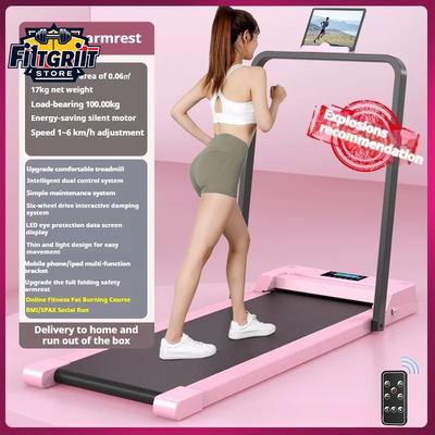 Compact Folding Electric Treadmill – Ultra-Quiet Walking Pad for Home Gym & Indoor Fitness – Slim Under Desk Treadmill
