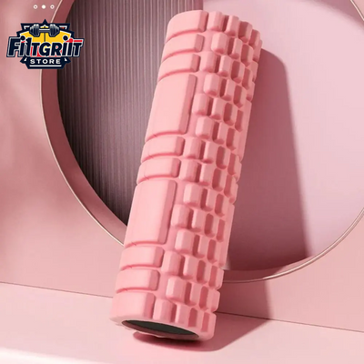 High-Density EVA Foam Yoga Roller – Pilates & Gym Massage Tool (Pink)