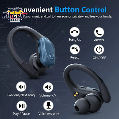 TWS True Wireless Bluetooth Earbuds – Deep Bass, Mic & LED Power Display