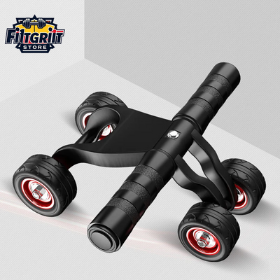 4-Wheel Ab Roller for Core Training – Home Abdominal Muscle Trainer with Stability & Grip for Full Body Workout