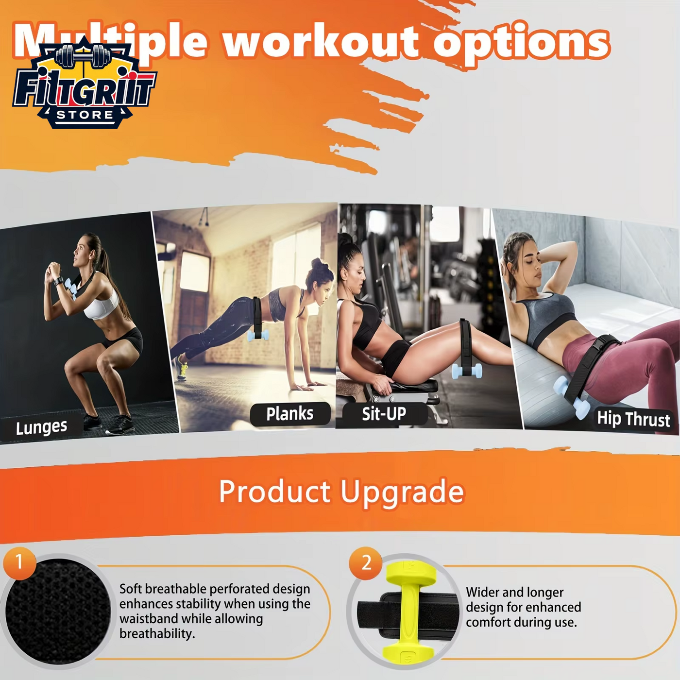 Pro-Grade Hip Thrust Belt – Strengthen Glutes & Core with Dumbbells, Ideal for Strength Training, Pilates & Home Workouts