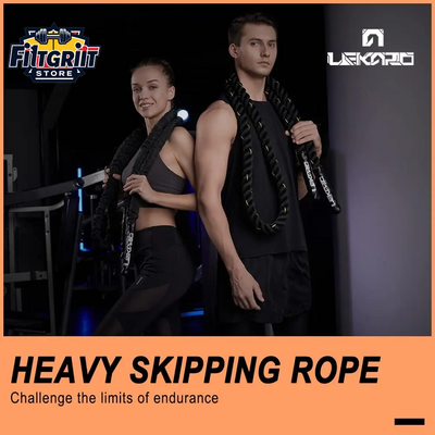 25mm Heavy Weighted Jump Rope – 10ft Battle Skipping Rope for Strength & Cardio Fitness
