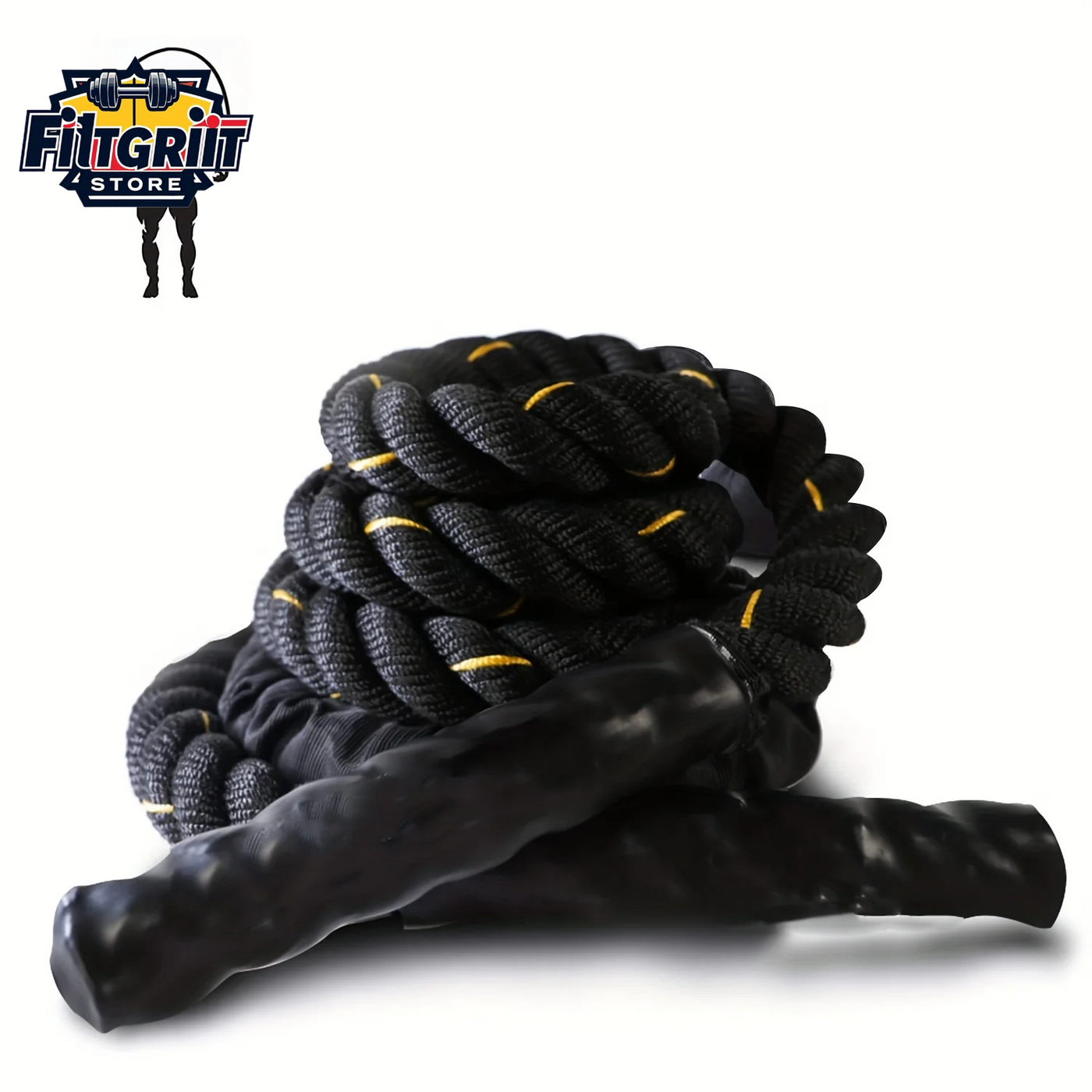 25mm Heavy Weighted Jump Rope – 10ft Battle Skipping Rope for Strength & Cardio Fitness