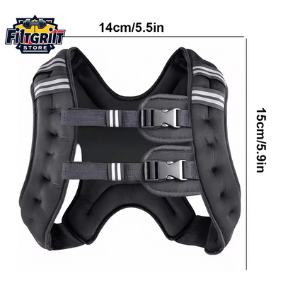 5KG Weighted Vest for Home Workouts – Adjustable Fitness Vest with Reflective Stripes & Double Buckle Straps