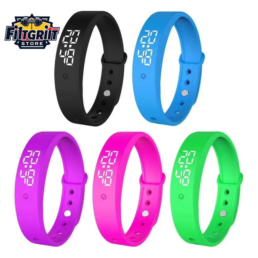 LED Digital Smart Bracelet – Waterproof with Body Temperature Monitor