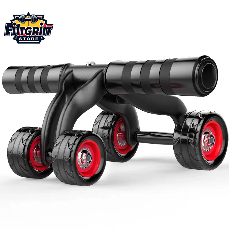 4-Wheel Ab Roller for Core Training – Home Abdominal Muscle Trainer with Stability & Grip for Full Body Workout