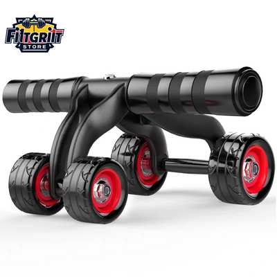 4-Wheel Ab Roller for Core Training – Home Abdominal Muscle Trainer with Stability & Grip for Full Body Workout