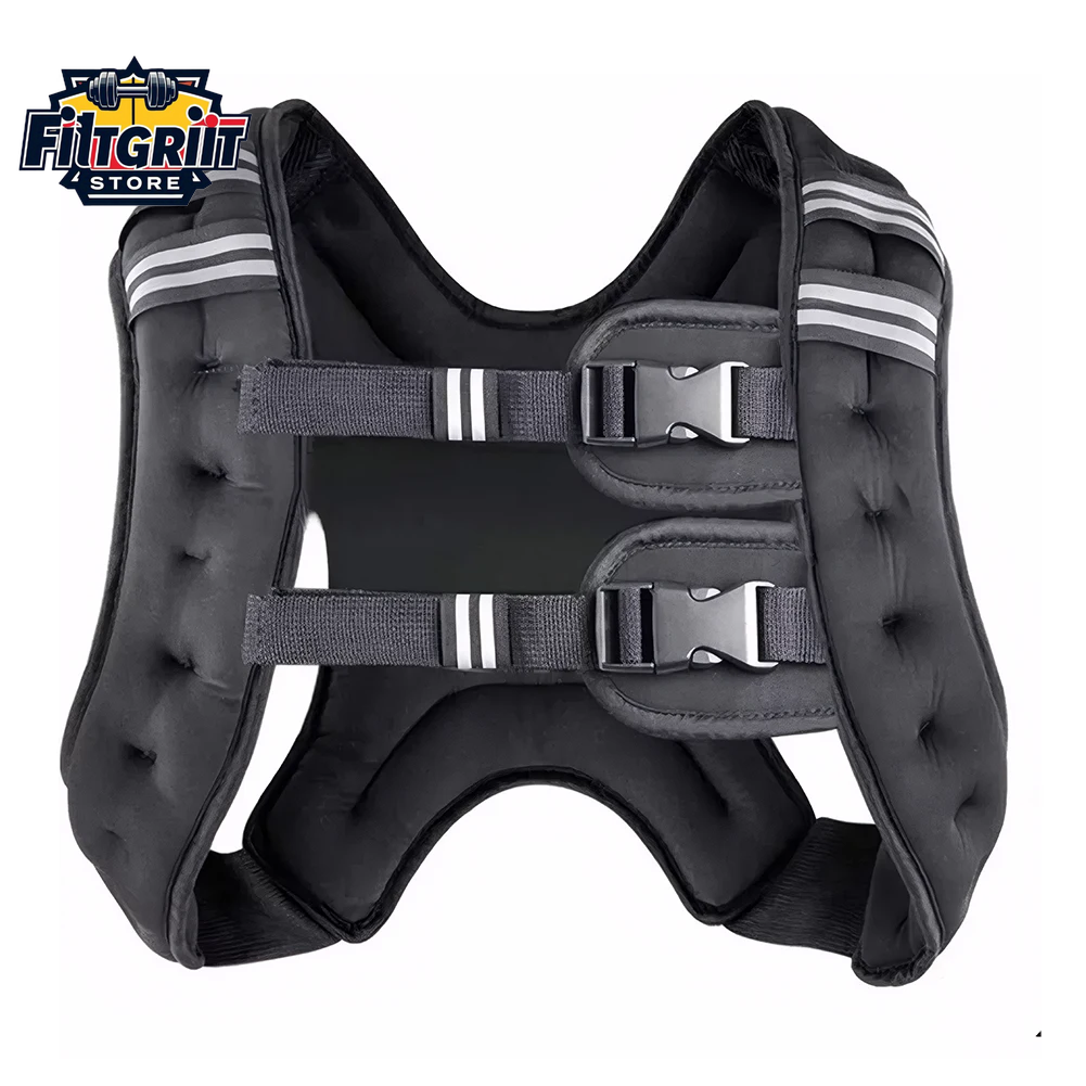 5KG Weighted Vest for Home Workouts – Adjustable Fitness Vest with Reflective Stripes & Double Buckle Straps