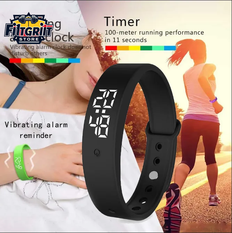 LED Digital Smart Bracelet – Waterproof with Body Temperature Monitor