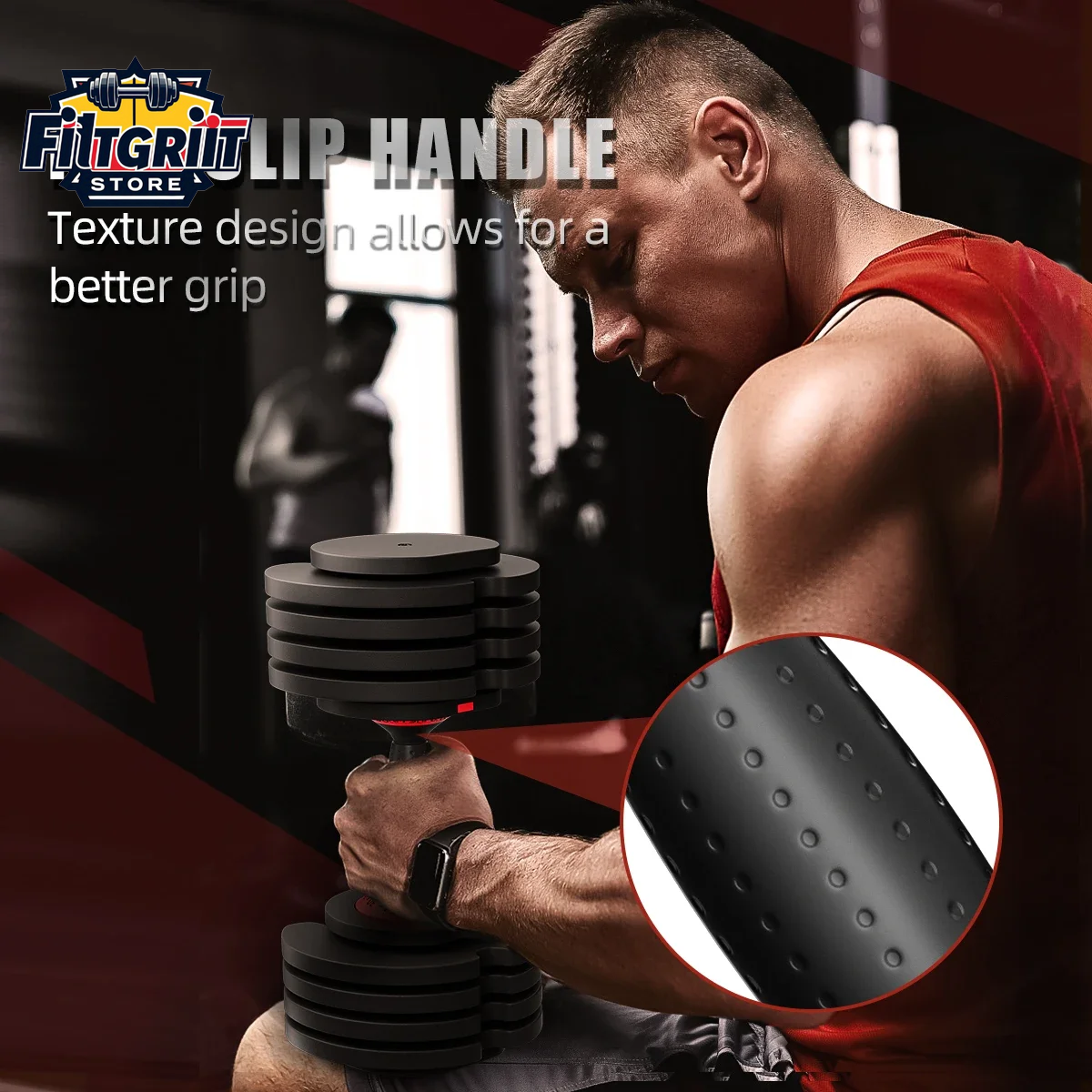 Adjustable Dumbbell Set – 24kg / 25lb / 55lb Weight Options for Strength Training at Home or Gym