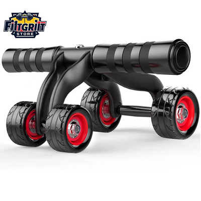 4-Wheel Ab Roller for Core Training – Home Abdominal Muscle Trainer with Stability & Grip for Full Body Workout