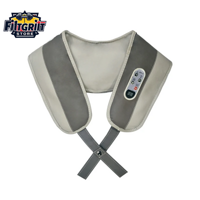 Gray Multi-Style Heated Neck & Shoulder Massager Pillow