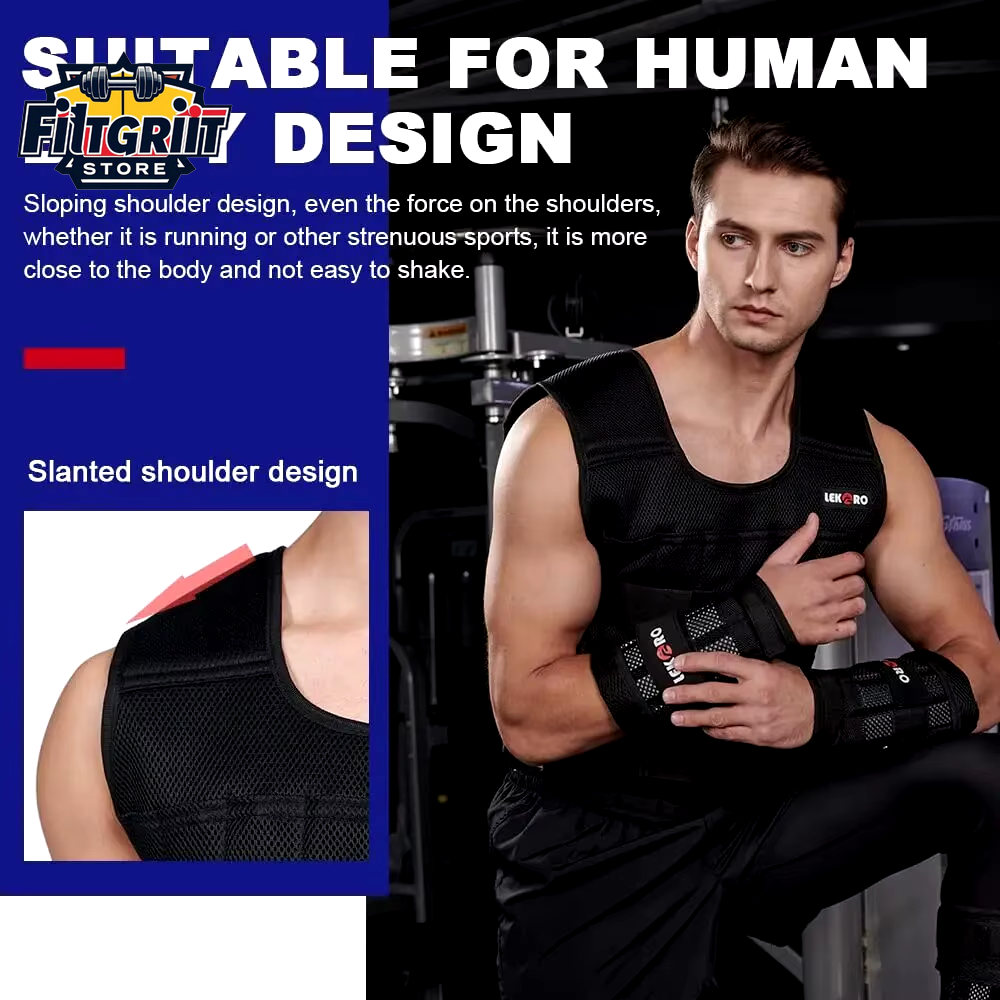 20KG Adjustable Weight Training Vest – Empty Fitness Running Suit for Strength & Endurance Training