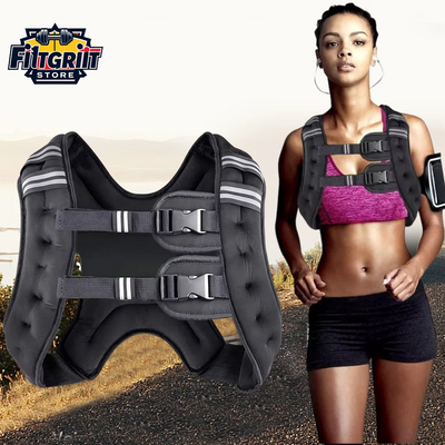5KG Weighted Vest for Home Workouts – Adjustable Fitness Vest with Reflective Stripes & Double Buckle Straps